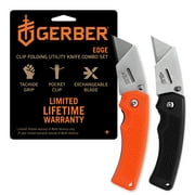 Gerber Gear Edge Exchange-A-Blade Clip Utility Box Cutter Folding Razor Knives, 2 Pack