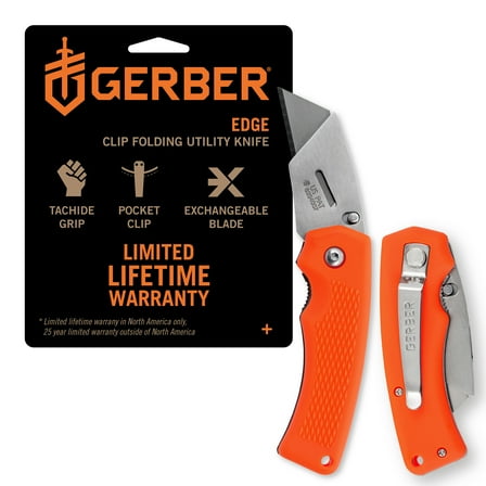 Gerber Gear Edge Exchange-A-Blade Folding Razor Utility Knife - Orange