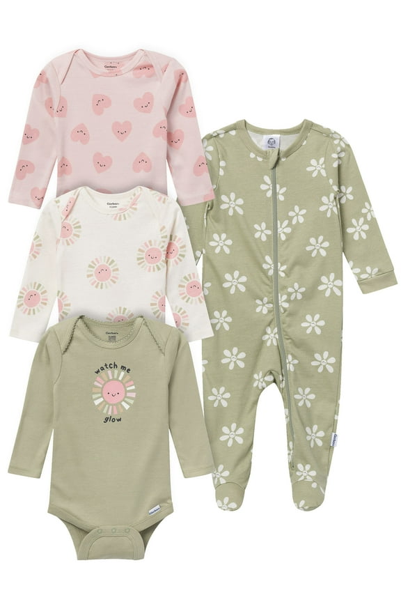 Gender Neutral 4-Piece Gift Set, Sizes Newborn - 6/9 Months