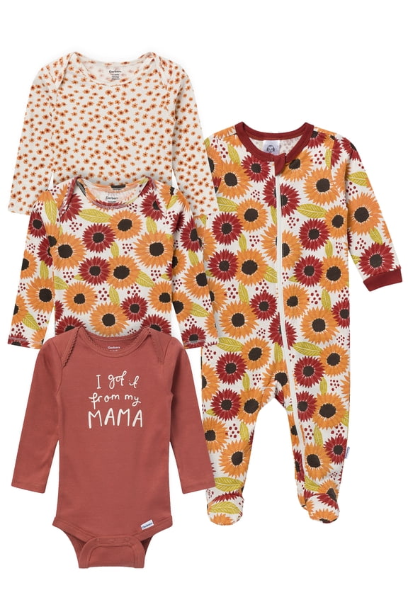 Gender Neutral 4-Piece Gift Set, Sizes Newborn - 6/9 Months
