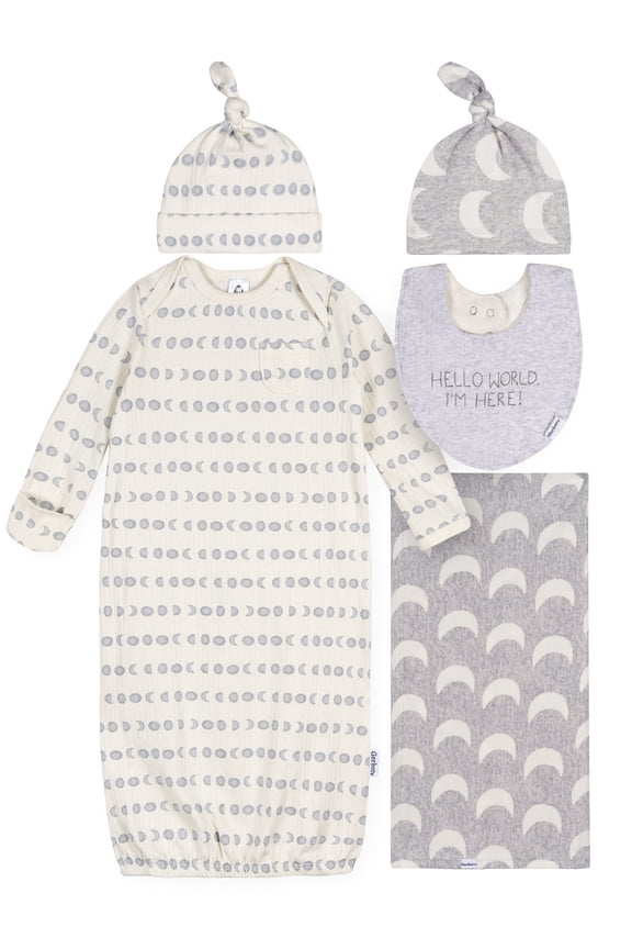 Baby Gender Neutral 5-Piece Gift Set, Size 0-6 Months
