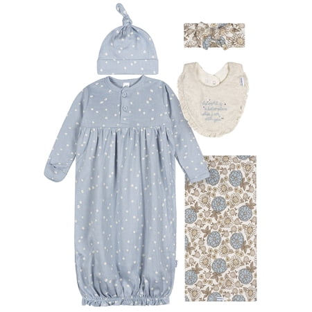 Gerber Baby Girl 5-Piece Gift Set, Size 0-6 Months