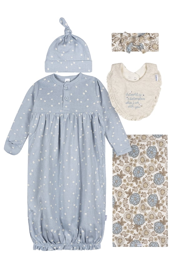 Baby Girl 5-Piece Gift Set, Size 0-6 Months