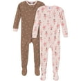 thumbnail image 1 of Gerber Gender Neutral Footed Pajamas, 2-Pack, 0/3 Months - 5T, 1 of 4