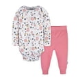 thumbnail image 1 of Gerber Gender Neutral Long Sleeve and Pant Outfit Set, 2-Piece, Sizes 0/3 Months - 12 Months, 1 of 6