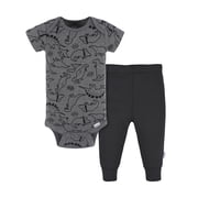 Gerber Gender Neutral Short Sleeve Onesie and Pant Outfit Set, 2-Piece, Sizes 0/3 Months - 12 Months