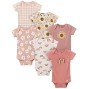 Gerber Gender Neutral Short Sleeve Onesies, 6-Pack, Sizes Newborn - 18 Months