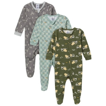 Gerber Gender Neutral Sleep ´N Play Footed Pajama, 3-Pack, Sizes Newborn - 6/9 Months