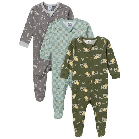 Gerber Gender Neutral Sleep ´N Play Footed Pajama, 3-Pack, Sizes Newborn - 6/9 Months