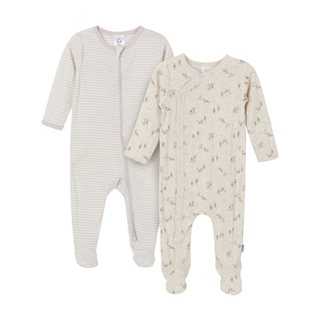 Gerber Gender Neutral Sleep ´N Play Footed Pajamas, 2-Pack, Sizes Preemie - 6/9 Months