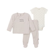 Gerber Baby Gender Neutral Take Me Home Outfit Set, 3-Piece, Sizes Newborn - 6/9 Months