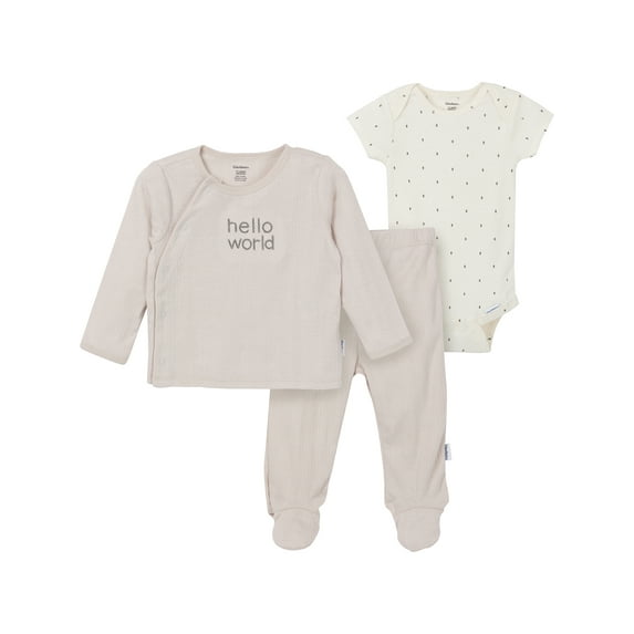 Gerber Gender Neutral Tame Me Home Outfit Set, 3-Piece, Sizes Newborn - 6/9 Months