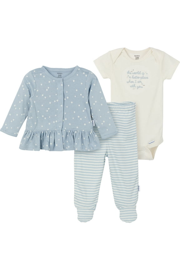 Gender Neutral Tame Me Home Outfit Set, 3-Piece, Sizes Newborn - 6/9 Months