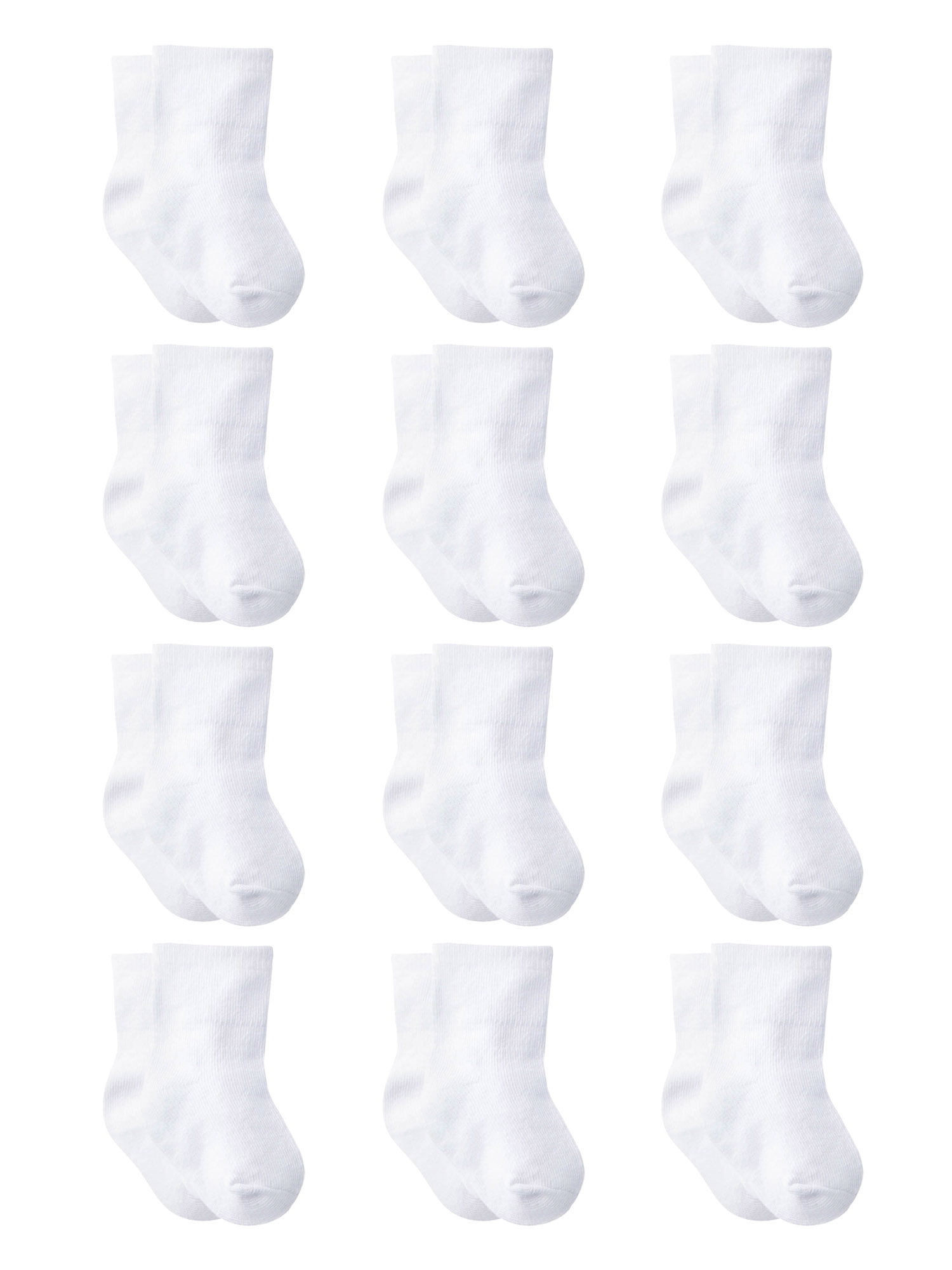 Gerber Gender Neutral Unisex Wiggle-Prof Jersey Crew Socks, 12-Pack, Sizes 0/6 Months - 6/12 Months
