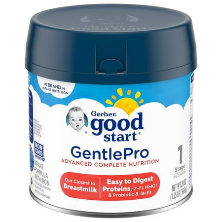 Gerber Good Start GentlePro Non-GMO Powder Infant Formula, 20 oz Canister (6 Pack)