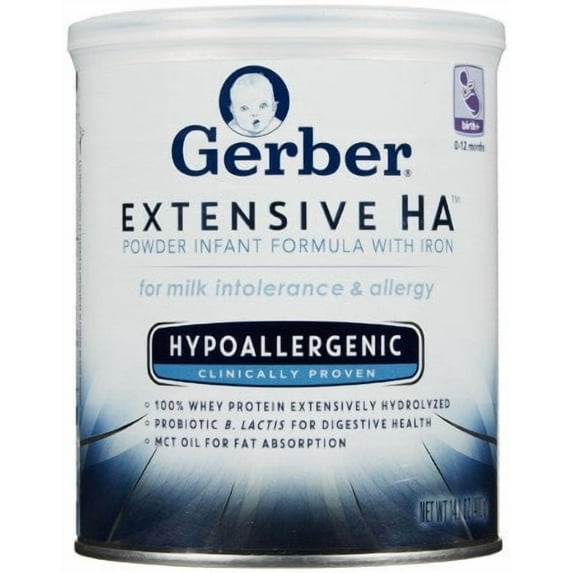 Gerber Good Start Extensive HA Hypoallergenic Powder Infant Formula with Iron, 14.1 oz Canister (6 Pack)