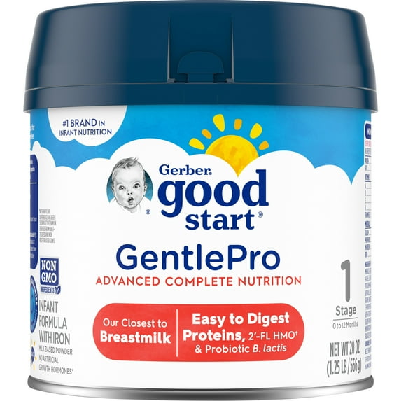 Gerber Good Start GentlePro (HMO) Powder Infant Formula, Stage 1, 20 oz