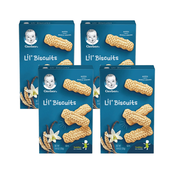 Gerber Graduates Lil' Biscuits, Vanilla Whea - 4.44 OZ, 4 Count