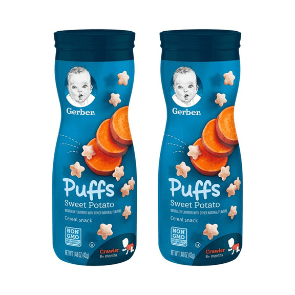 Gerber Graduates Puffs Cereal Snacks, Sweet Potato, 1.48 OZ (Pack - 4)