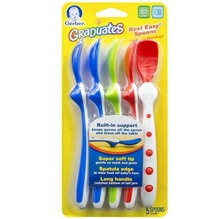 (2 pack) (2 Pack) Gerber Graduates Rest Easy Spoons, BPA-Free, 5 count