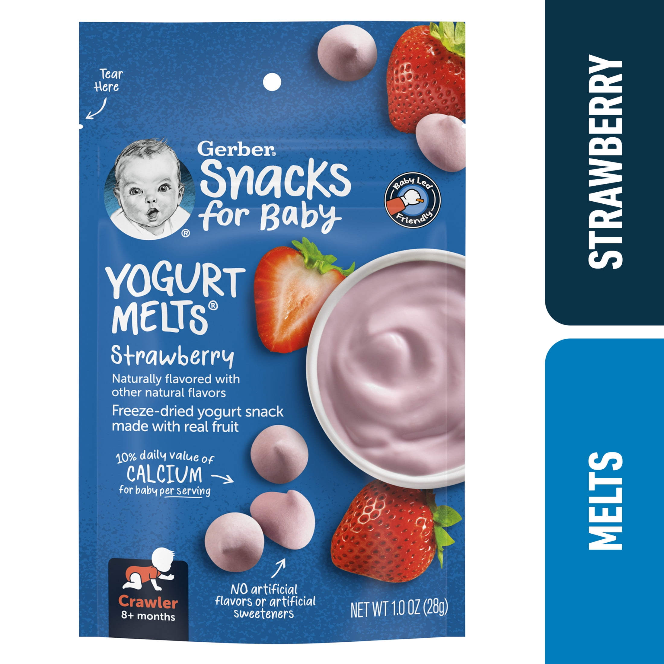 Gerber Snacks for Baby Yogurt Melts, Strawberry, 1