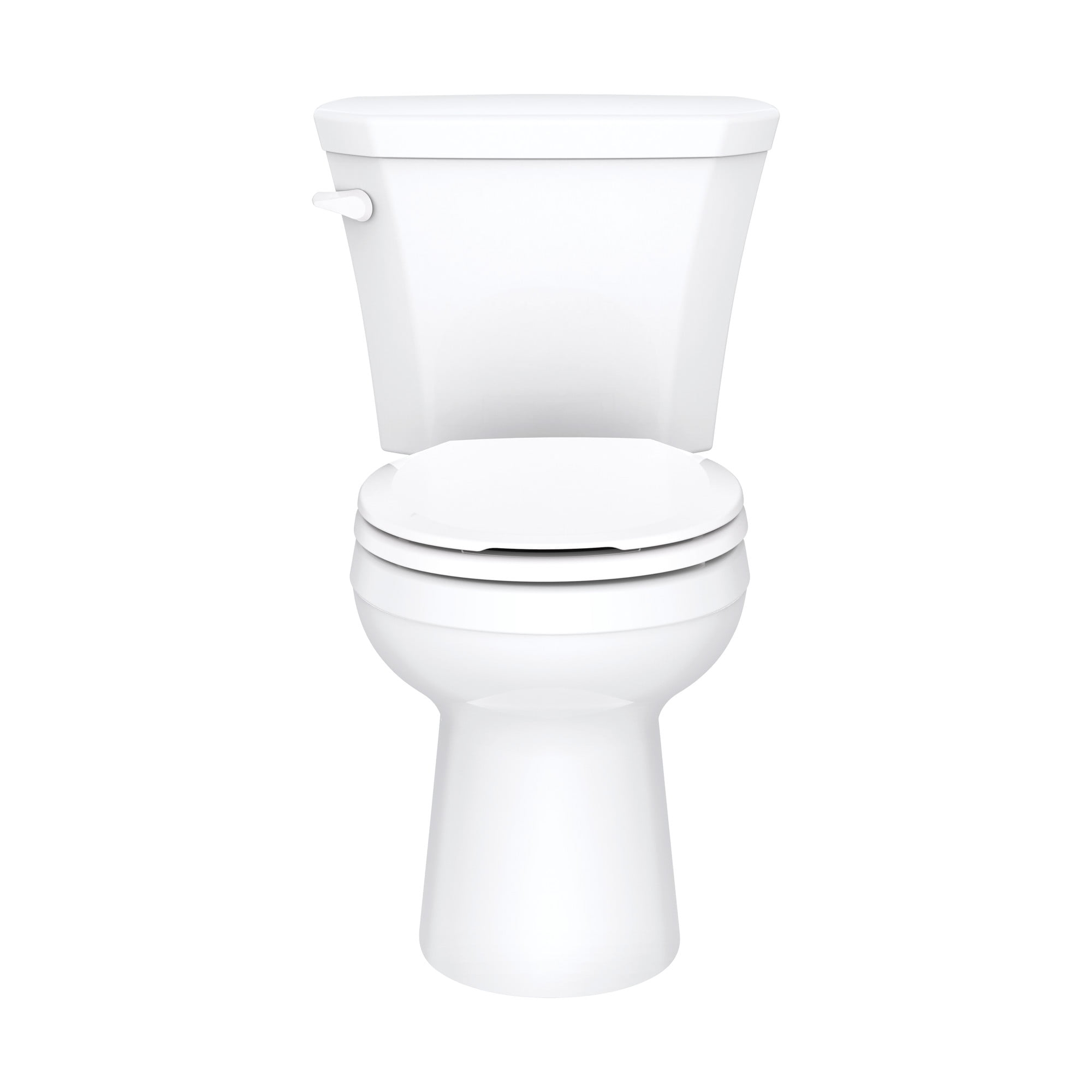 White Vitreous China Round Two-Piece Toilet with Soft Close Seat
