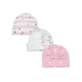 thumbnail image 1 of Gerber Infant Girls Cap, 3 Pack, 1 of 1