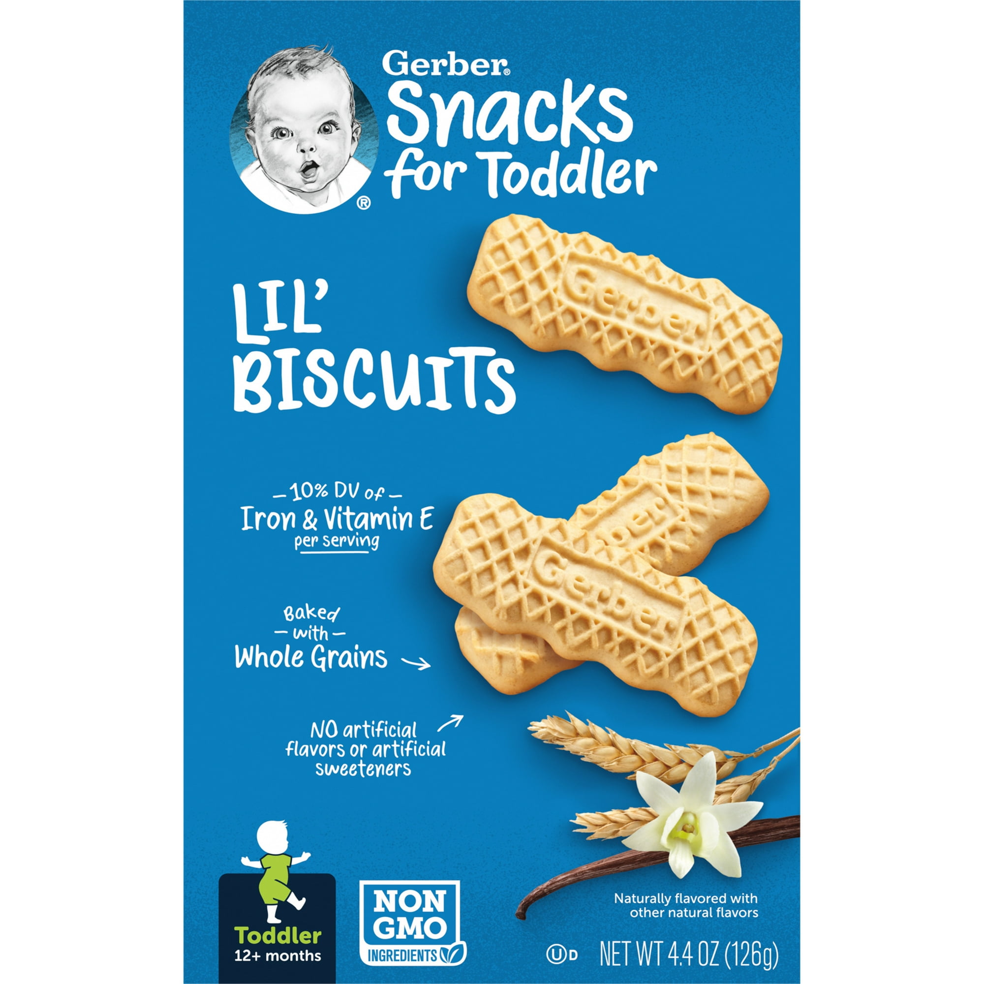 Gerber Lil’ Biscuits, Vanilla Wheat, 4.44 oz Box