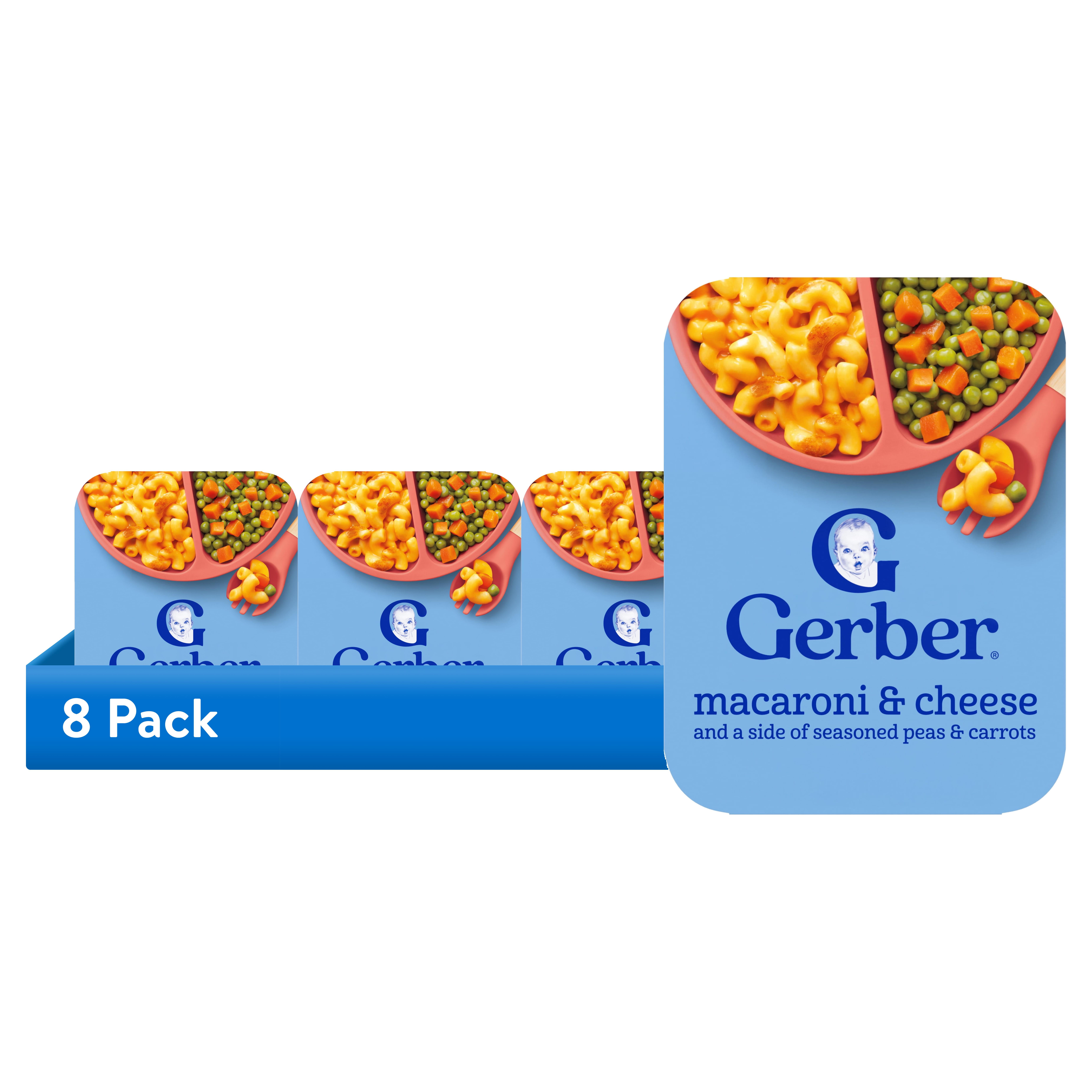 (8 pack) Gerber Toddler Food, Macaroni & Cheese, Mealtime for Toddler 6.6 oz