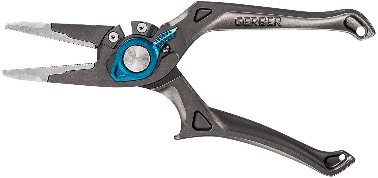 Gerber Magniplier, Fishing Pliers, Saltwater, Blue and Gray 
