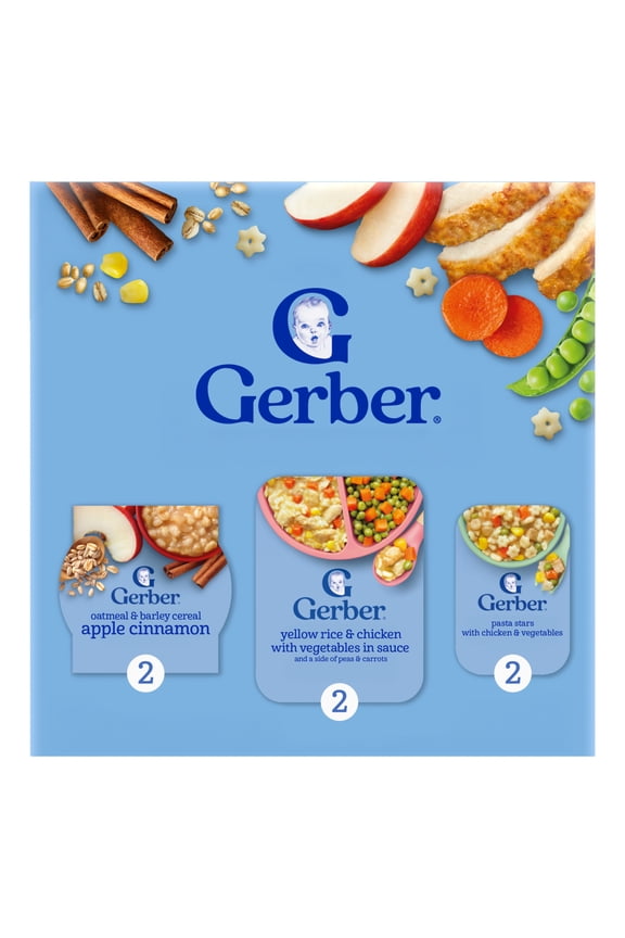 Toddler Food Variety 6 Pack, All Day Favorites, Breakfast, Lunch & Dinner 2.14 lb.