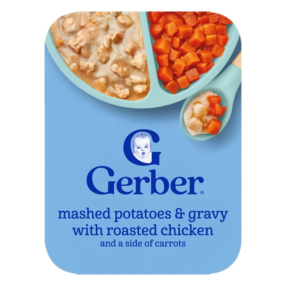 Gerber Mealtime for Toddler - Mashed Potatoes & Gravy with Roasted Chicken & Carrots, 6.6 oz