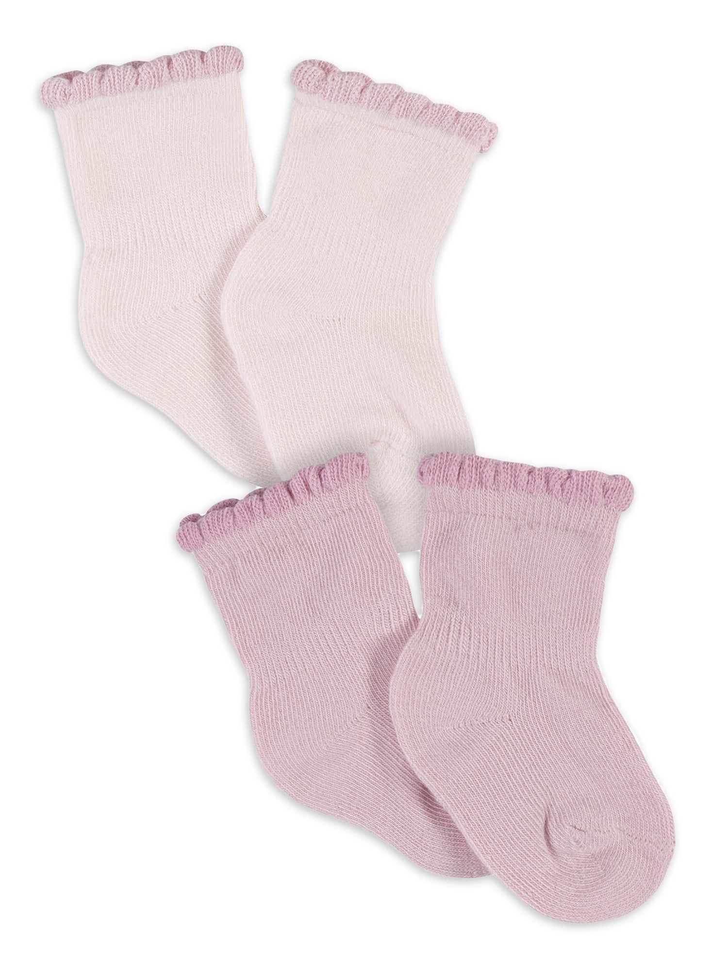 Gerber Modern Moments Baby Girl Wiggle Proof Sock, 2Pack,(012 Months
