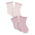 thumbnail image 1 of Gerber Modern Moments Baby Girl Wiggle Proof Sock, 2-Pack,(0-12 Months), 1 of 10