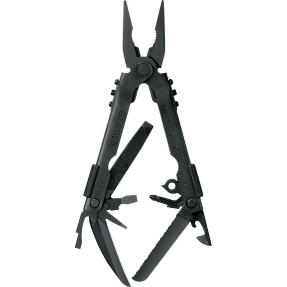 Gerber Multi-Plier 600 Basic - Needlenose One-Hand Opening Multi-Tool - Black with Sheath