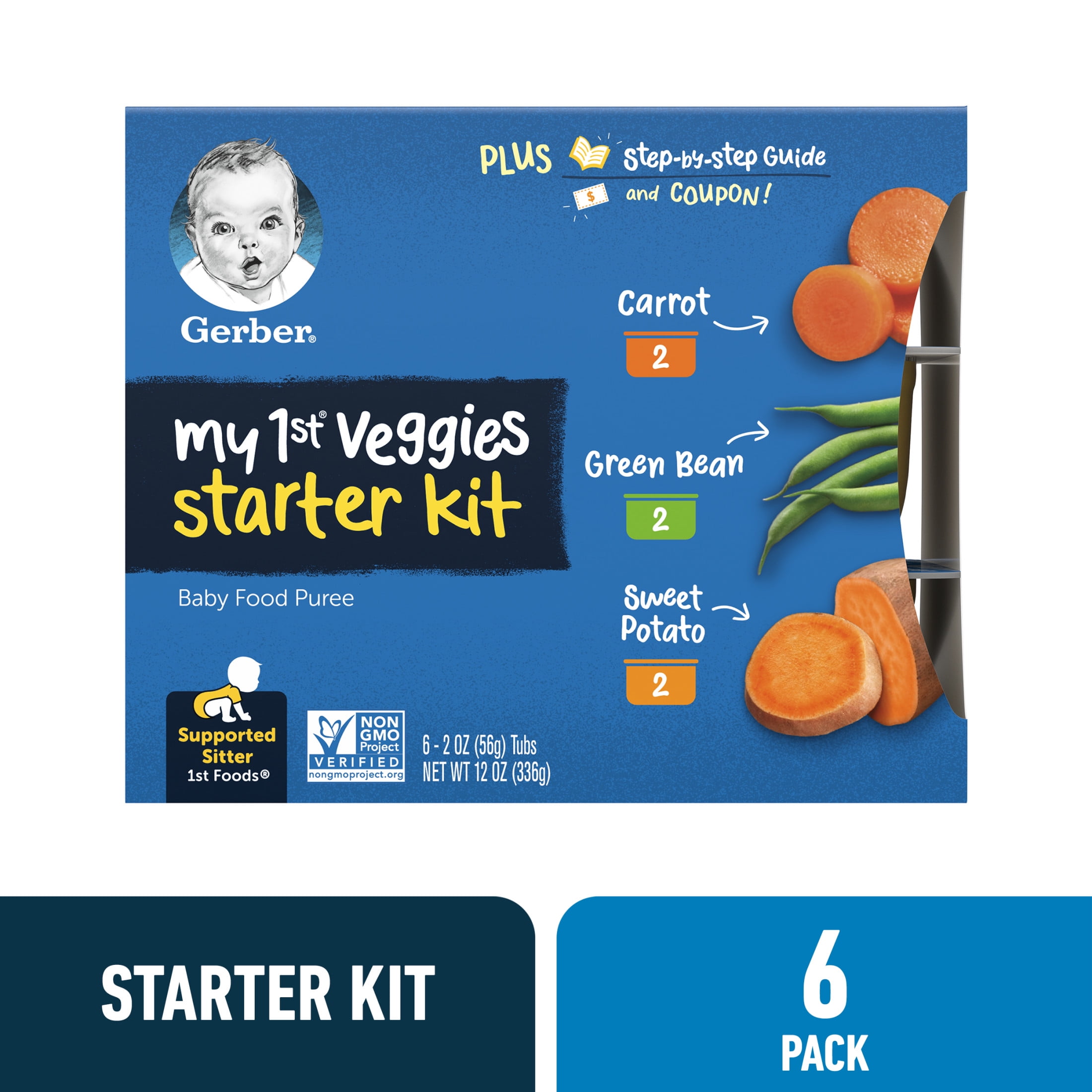Gerber Stage 1 My 1st Veggies Baby Food Starter Kit