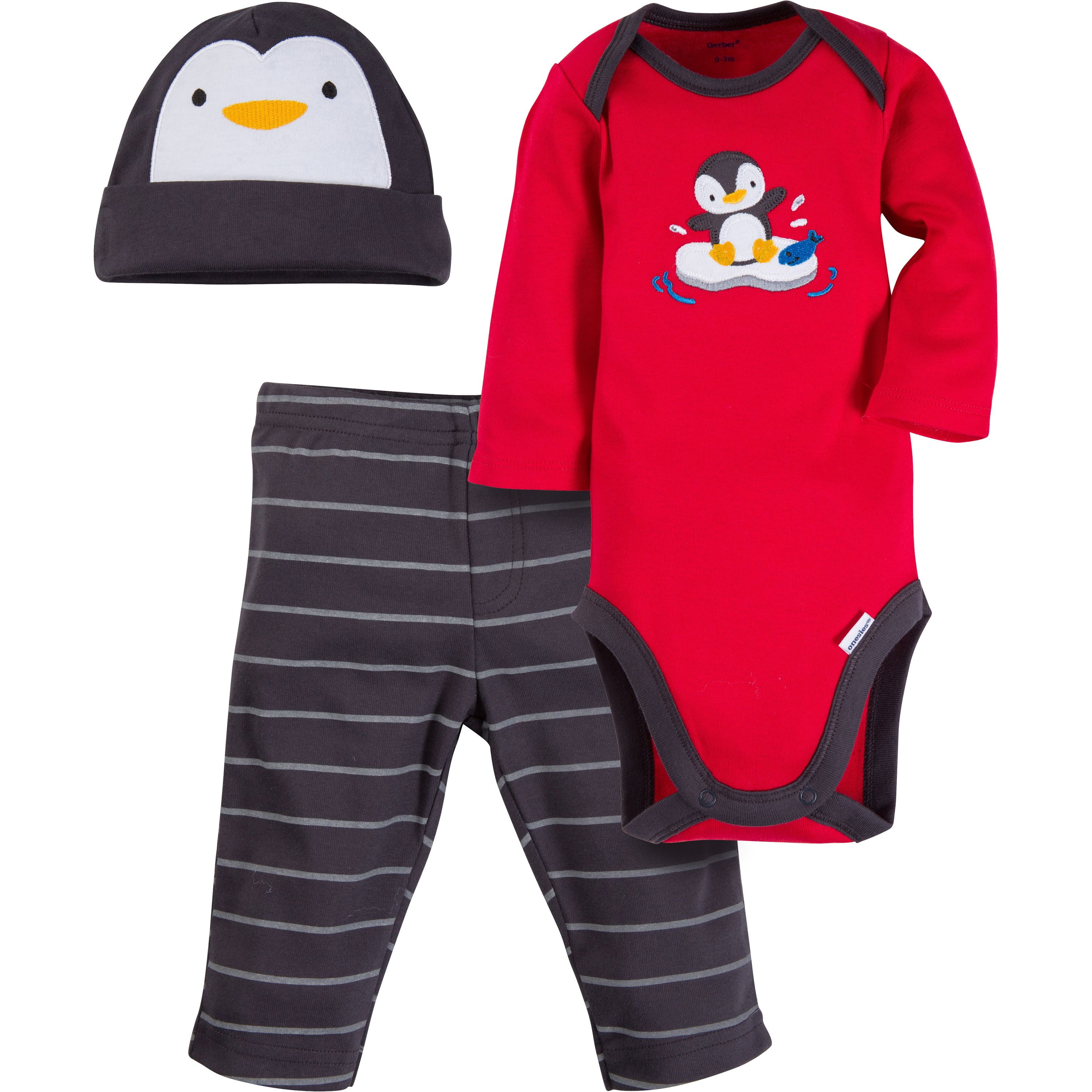 Gerber Newborn Baby Boy Long Sleeve Ones