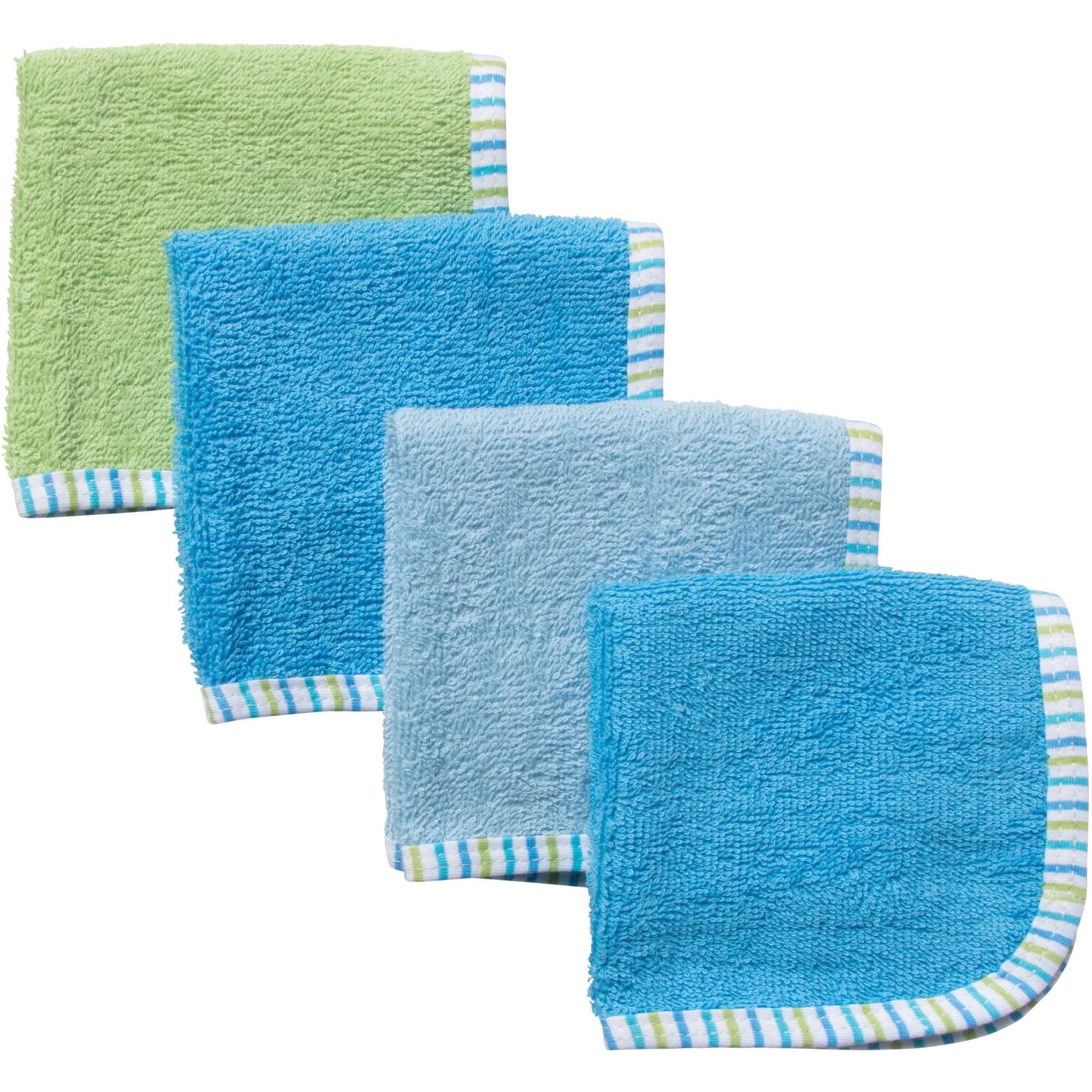Gerber Newborn Baby Boy Solid Woven Washcloths 4 Pack
