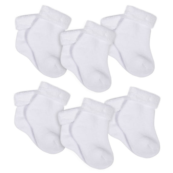 Gerber Newborn Boy or Girl Unisex Wiggle-Proof Ankle Bootie Socks, 6-pack