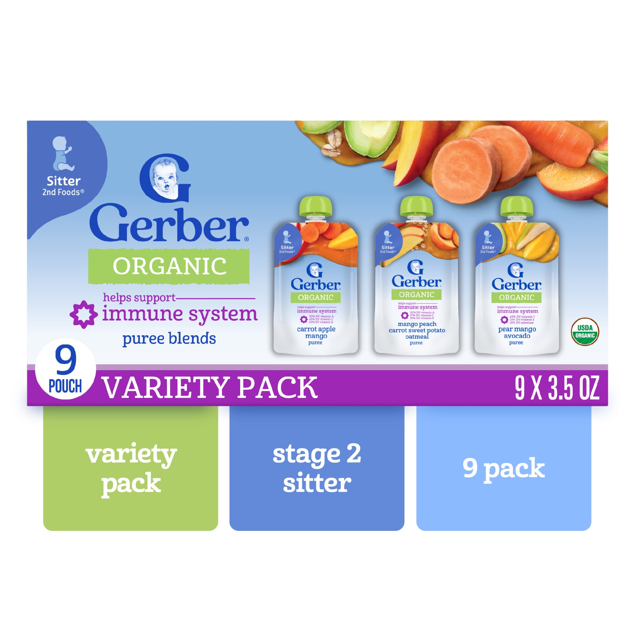 Gerber Stage Baby Food, Organic Fruit Puree Nigeria Ubuy - Main Image