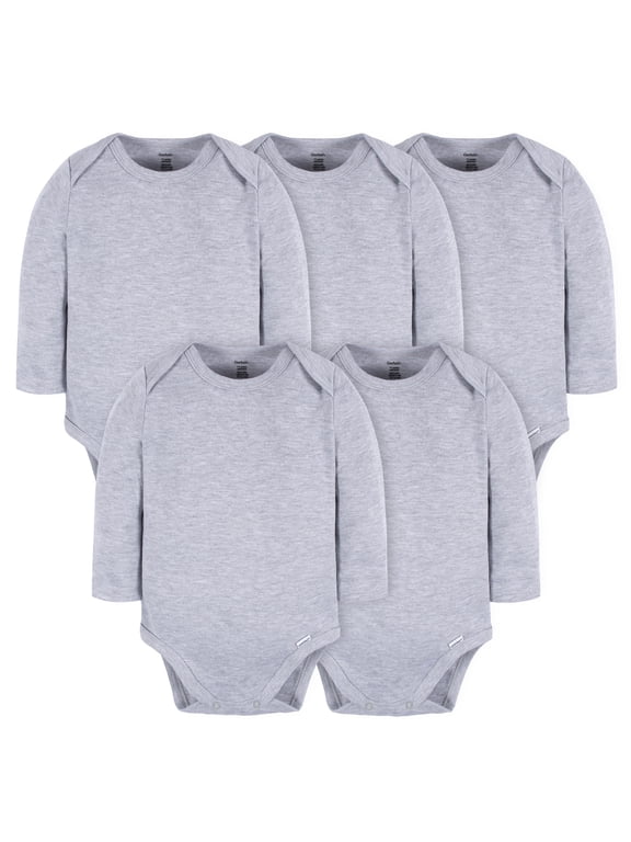 Onesies Brand Baby Gender Neutral Long Sleeve Bodysuits, 5 Pack, Sizes 12 Months - 24 Months