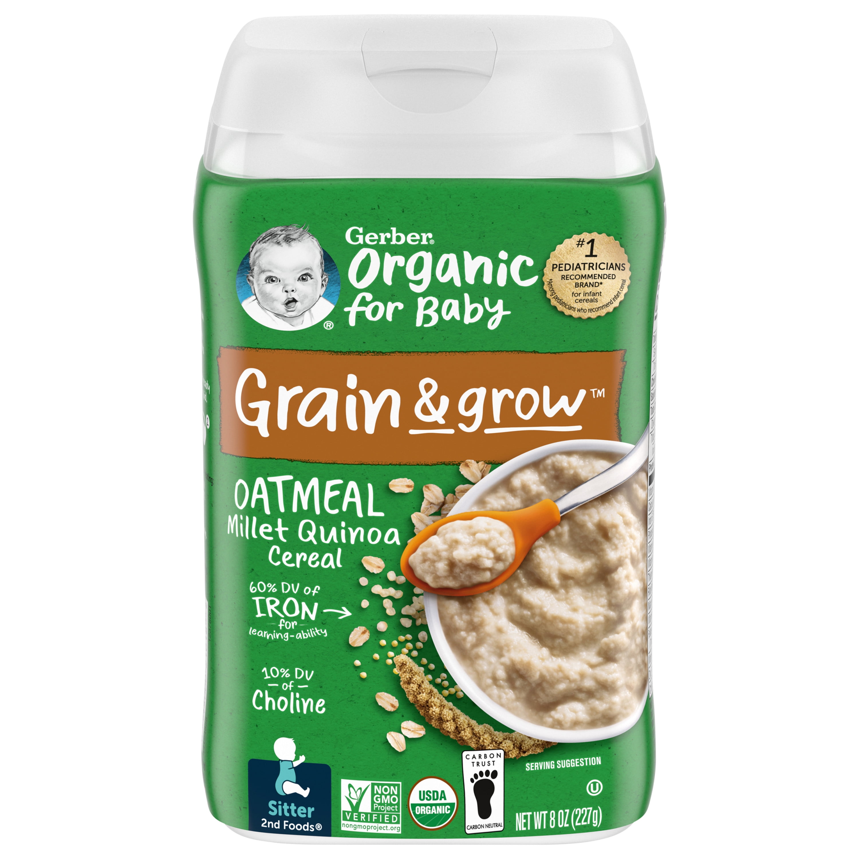 Gerber organic oatmeal store millet quinoa cereal