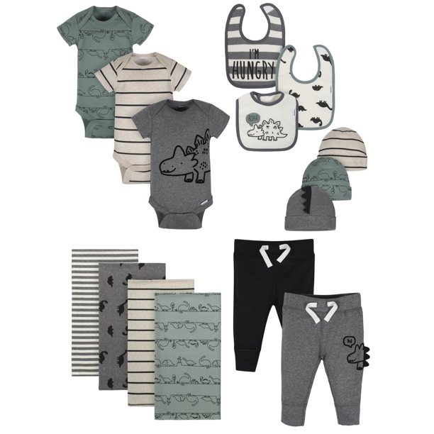 Gerber Organic Baby Boys Layette Bundle, 15Piece