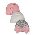 thumbnail image 1 of Gerber Organic Cotton Ribbed Caps, 3Pk (Baby Girl), 1 of 4