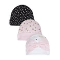 thumbnail image 1 of Gerber Organic Cotton Ribbed Caps, 3Pk (Baby Girl), 1 of 4