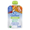 thumbnail image 1 of Gerber Organic Plant-tastic Toddler Food, Summer Fruit & Veggie Smash, 3.5 oz Pouches (12 Pack), 1 of 11