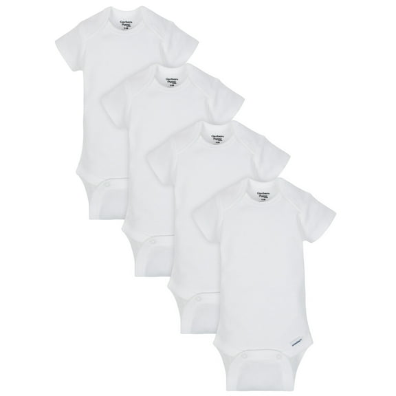 Gerber Organicss Baby Boys and Girls' Onesies, 4 Pack