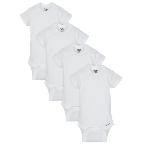 Gerber Organicss Baby Boys and Girls' Onesies, 4 Pack