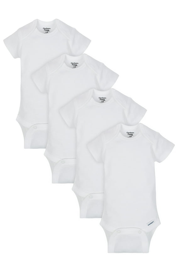 Organicss Baby Boys and Girls' Onesies, 4 Pack