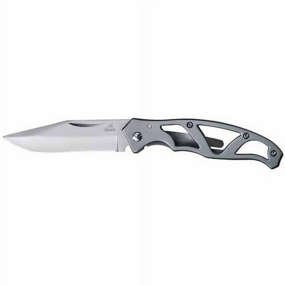 Gerber Paraframe Mini, 5.25" Plain Edge Blade, Folding Knife with Clip, Stainless Steel